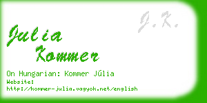 julia kommer business card